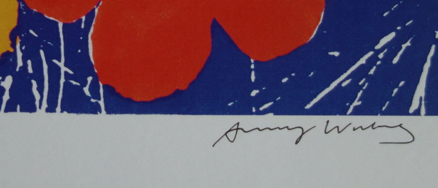 Fine Pop Art Limited Edition Print – Flowers, Andy Warhol, Stamp Signed & Numbered photo for sale