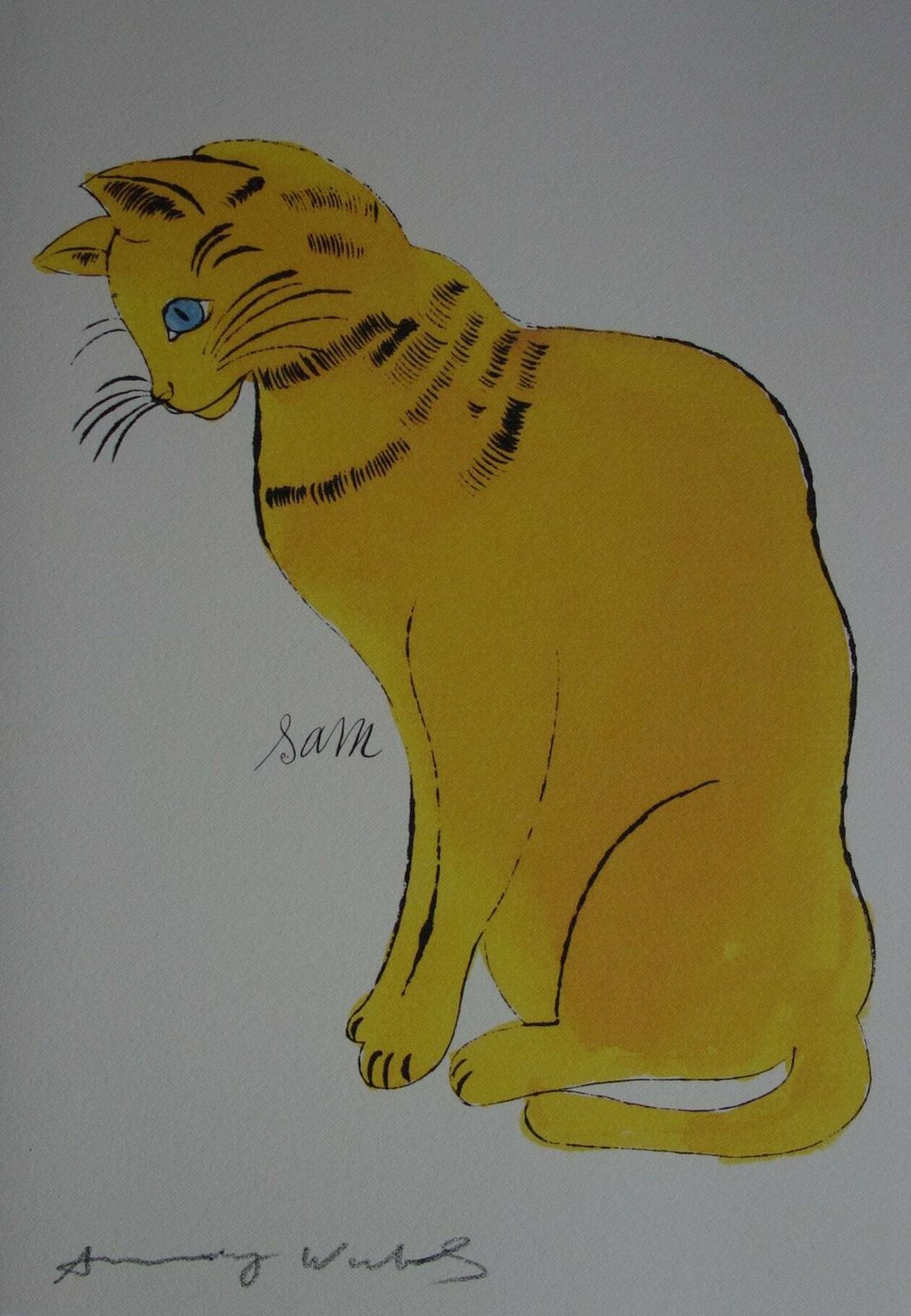 photo furniture Fine Pop Art Limited Edition Print   Illustration   Cat, Andy Warhol, Signed, Numbered & Stamped With Estate Stamp