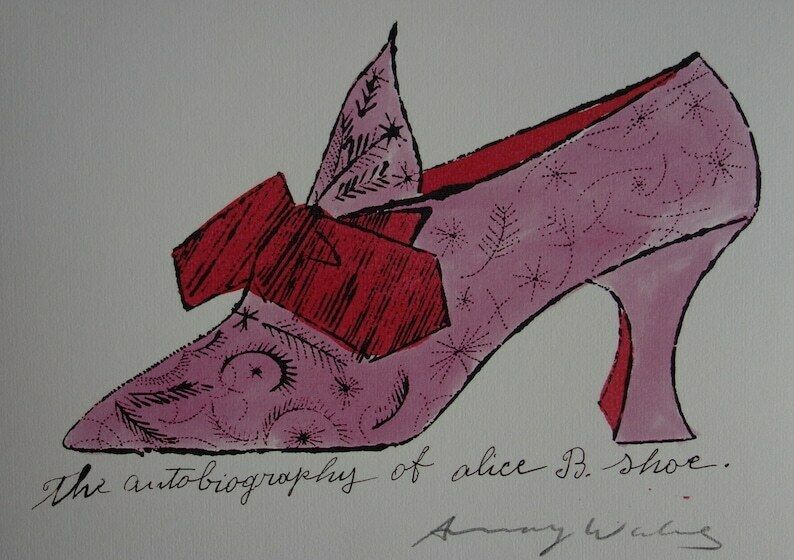 Fine Pop Art Illustration Print   Shoe, Andy Warhol, Signed & Stamped With Estate Stamp
