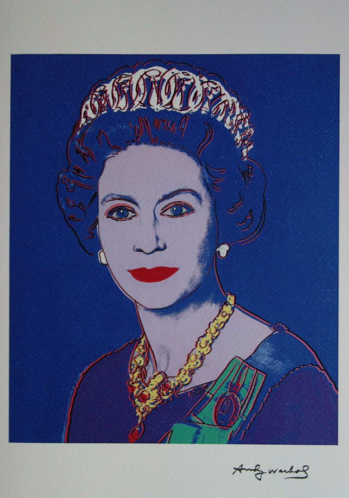 Fine Pop Art Limited Edition Print – Celebrity Portrait Series   Queen Elizabeth, Andy Warhol, Signed & Numbered photo vintage