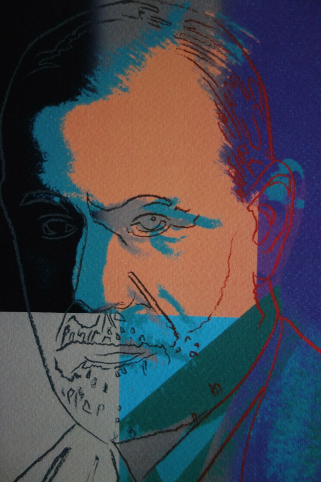 Fine Pop Art Limited Edition Print – Celebrity Portrait Series   Sigmund Freud, Andy Warhol, Signed & Numbered photo furniture
