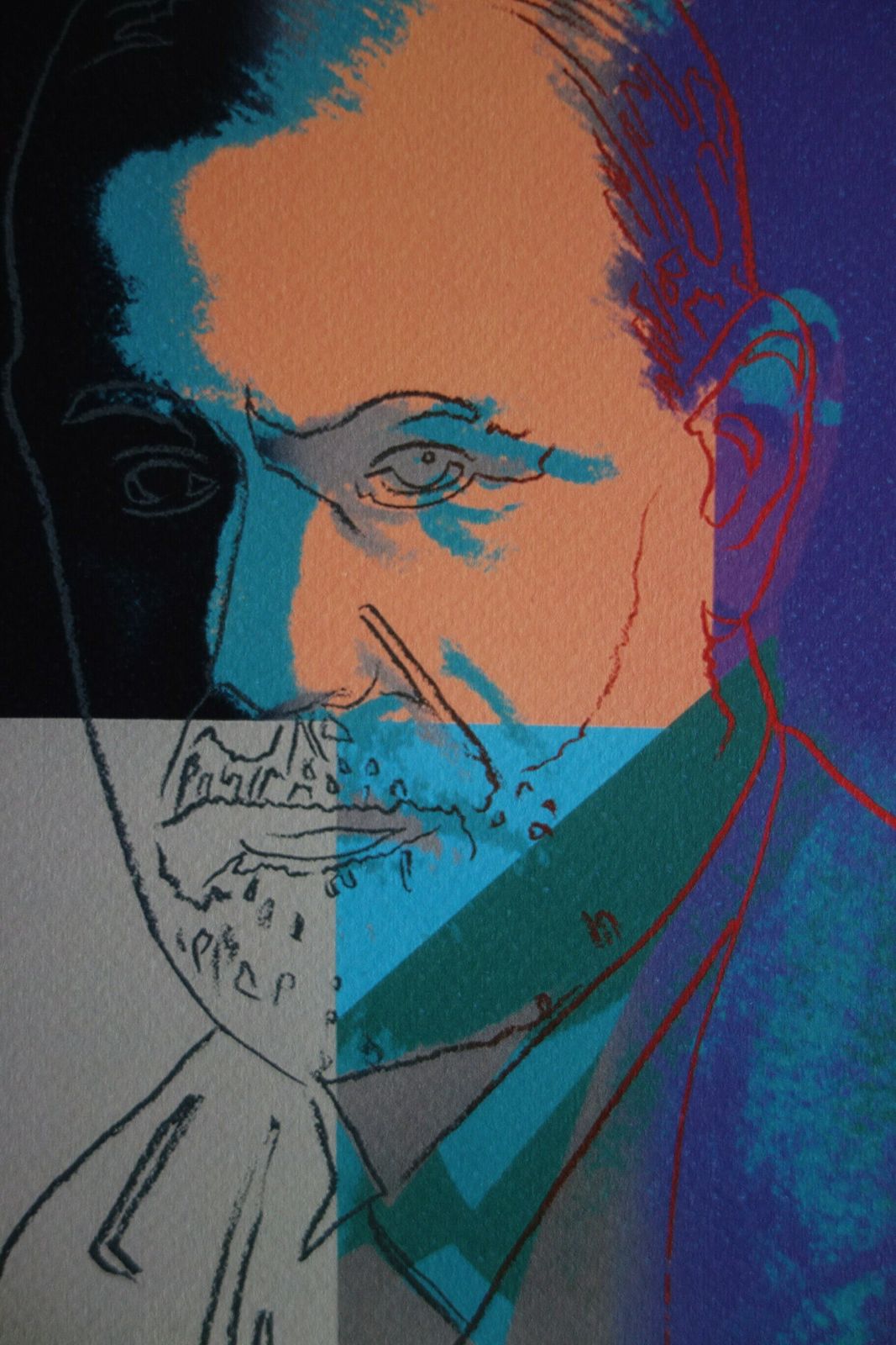 Fine Pop Art Limited Edition Print – Celebrity Portrait Series   Sigmund Freud, Andy Warhol, Signed & Numbered photo Art