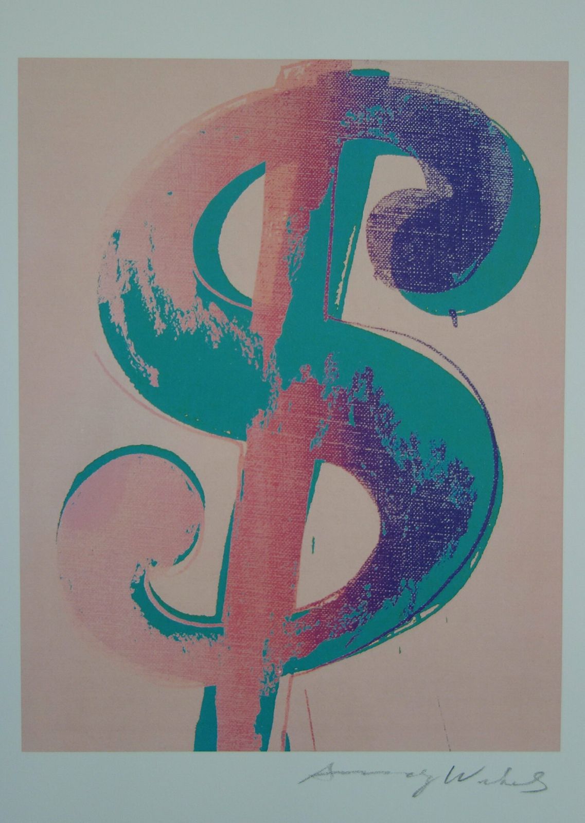 Fine Pop Art Edition Trial Proof Print – Dollar Sign, Andy Warhol, Signed & Stamped With Estate Stamp