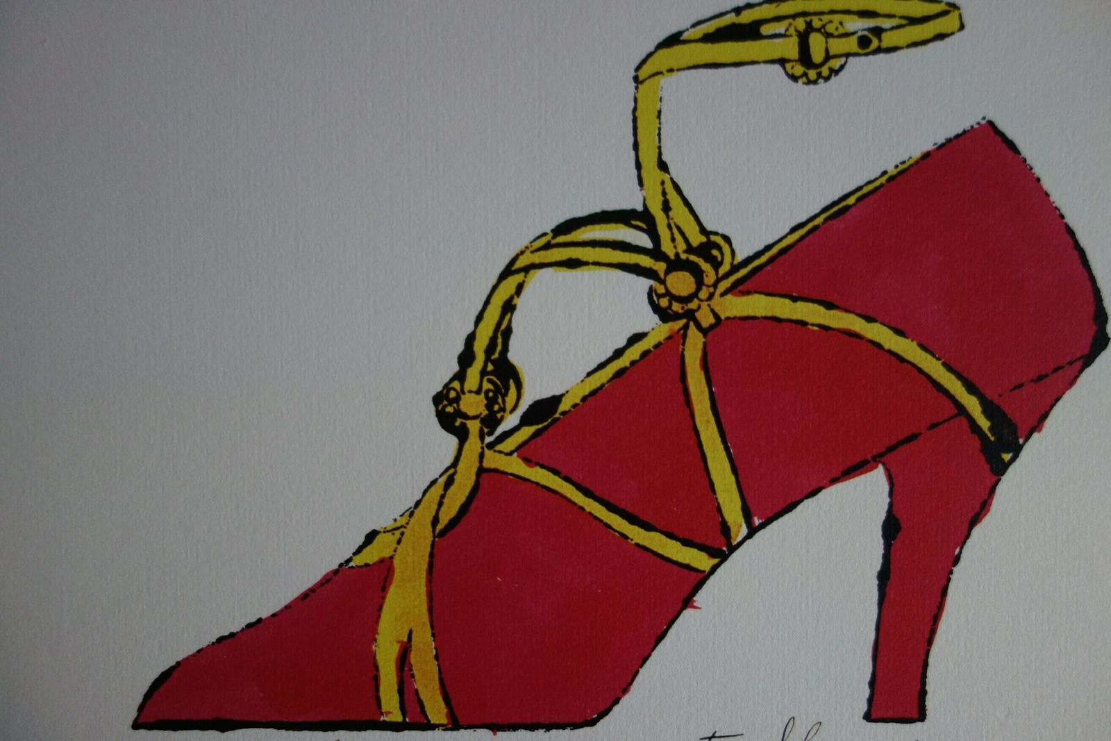 Fine Pop Art Limited Edition Illustration Print   Shoe, Andy Warhol, Signed & Stamped With Estate Stamp photo furniture
