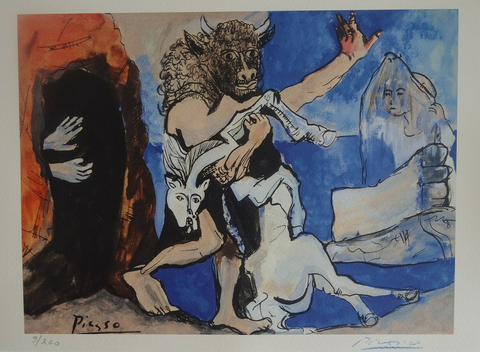 Fine Cubist Limited Edition Print   Mythology, Pablo Picasso, Hand Signed & Numbered