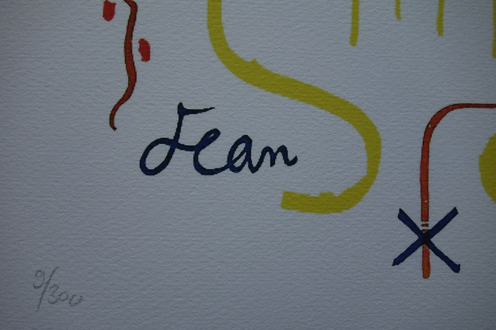Rare Beautiful Limited Illustration Print   Portrait, Jean Cocteau, Signed, Numbered & Stamped photo 143.0