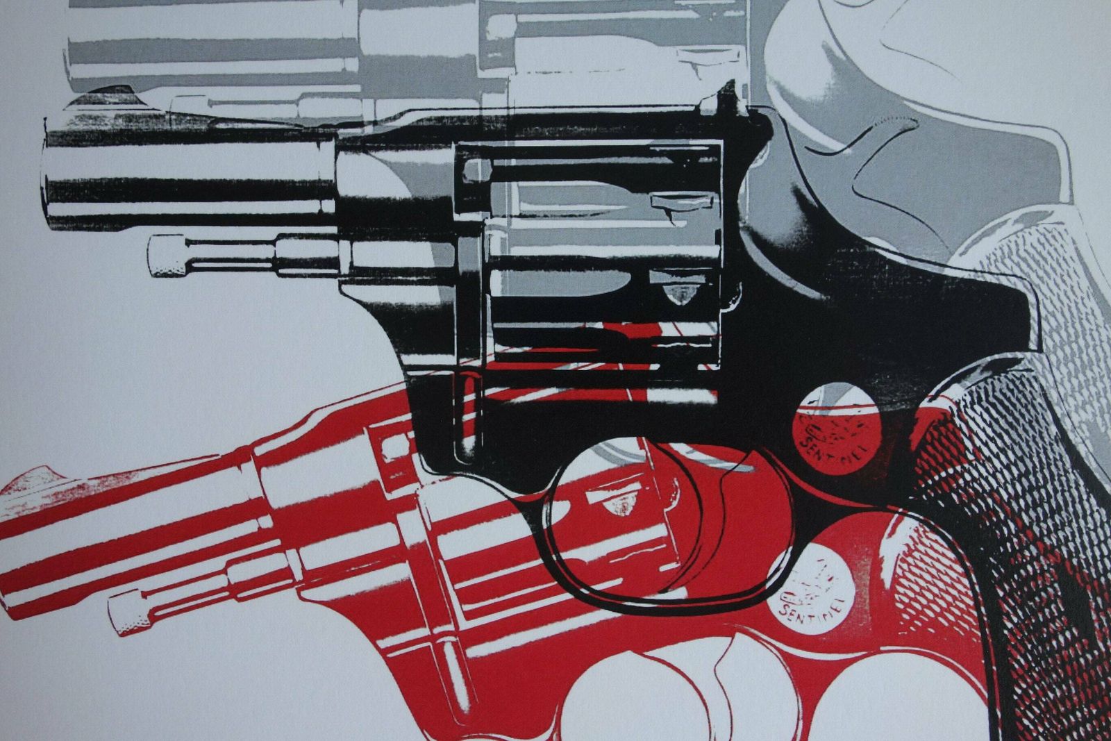 Fine Pop Art Limited Edition Trial Print – Gun Series, Andy Warhol, Signed & Stamped With Estate Stamp photo furniture