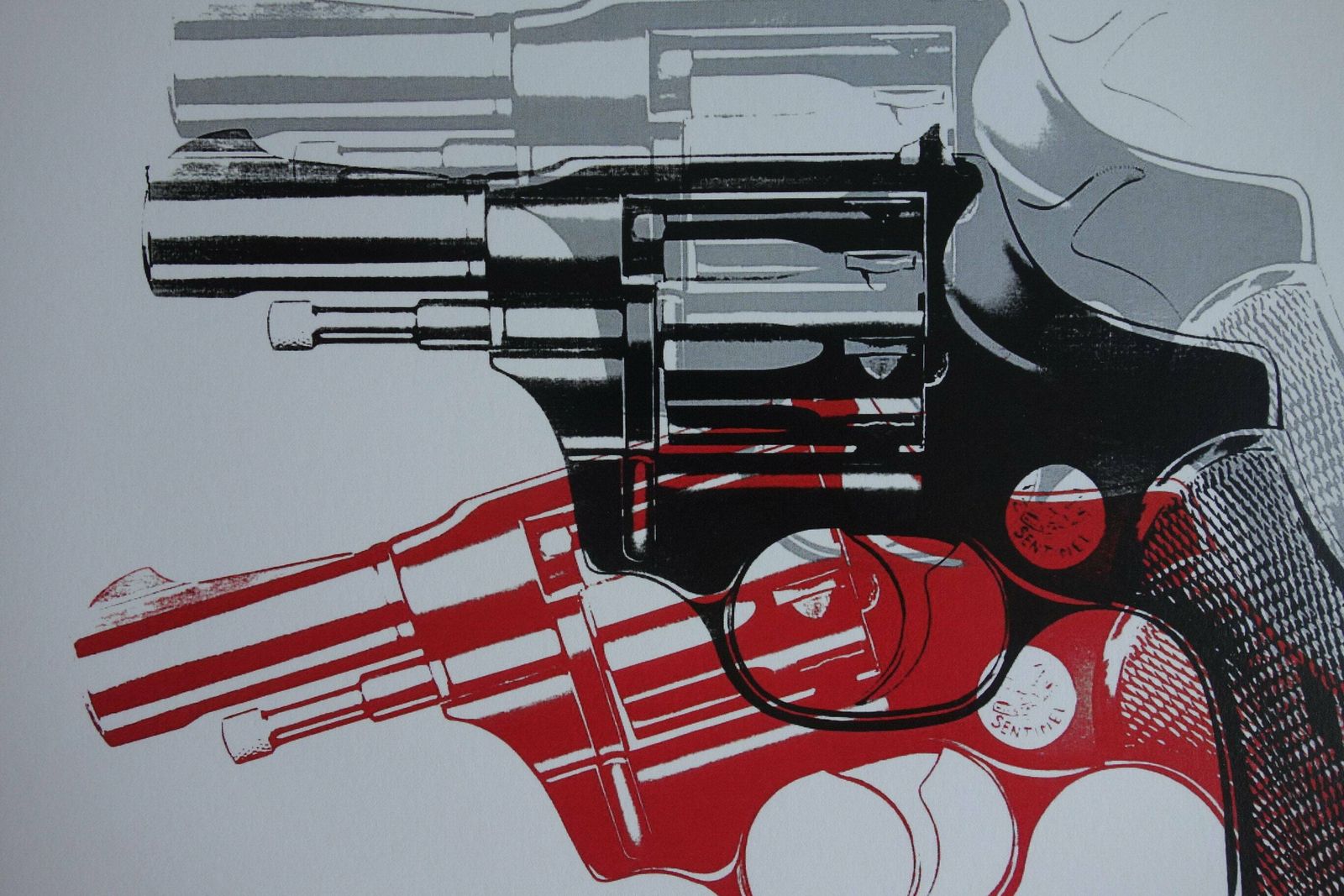 Fine Pop Art Limited Edition Trial Print – Gun Series, Andy Warhol, Signed & Stamped With Estate Stamp photo for sale