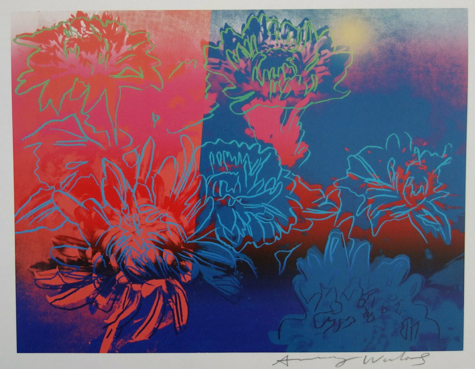 Fine Pop Art Edition Trial Print – Flowers, Andy Warhol, Signed & Stamped With Estate Stamp