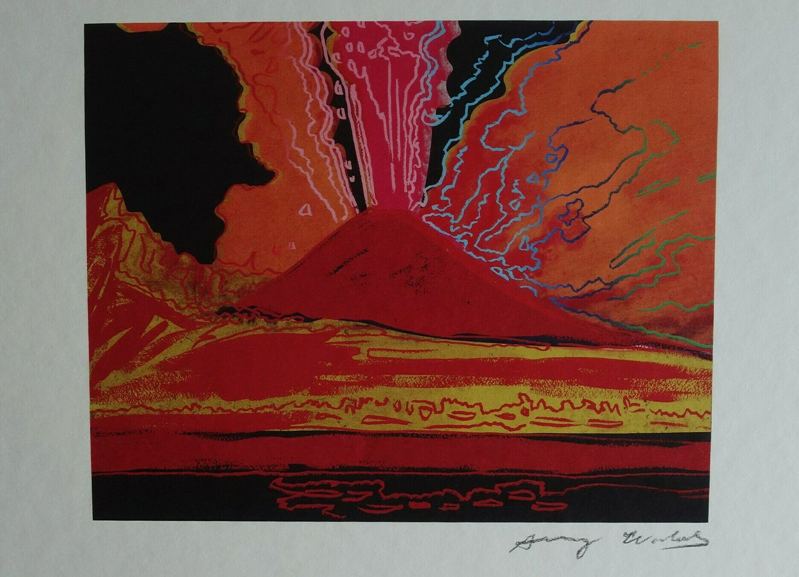 Fine Pop Art Limited Edition Print – Vesuvius, Andy Warhol, Signed & Numbered – Estate Stamp