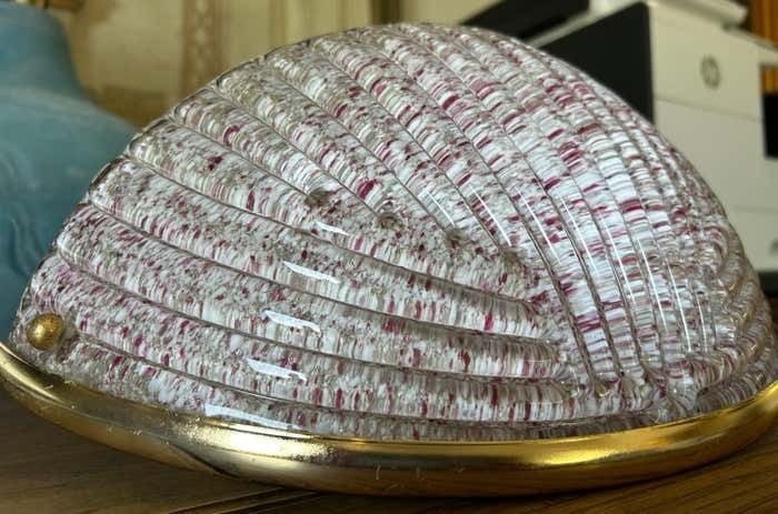 Pair Of Delicate Pink Murano Wall Sconces 1980's photo furniture