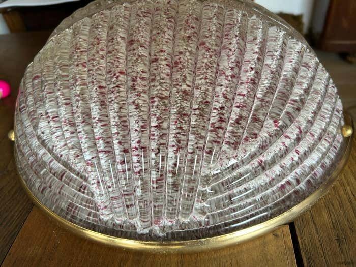 Pair Of Delicate Pink Murano Wall Sconces 1980's photo Lighting