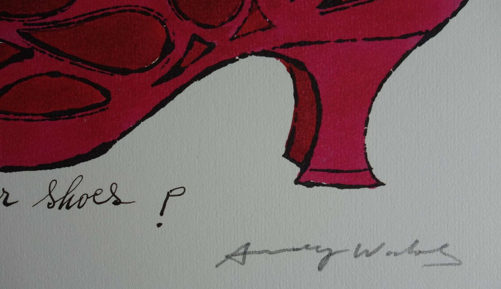 Fine Pop Art Limited Edition Illustration Print   Shoe, Andy Warhol, Signed & Stamped With Estate Stamp photo 231.0
