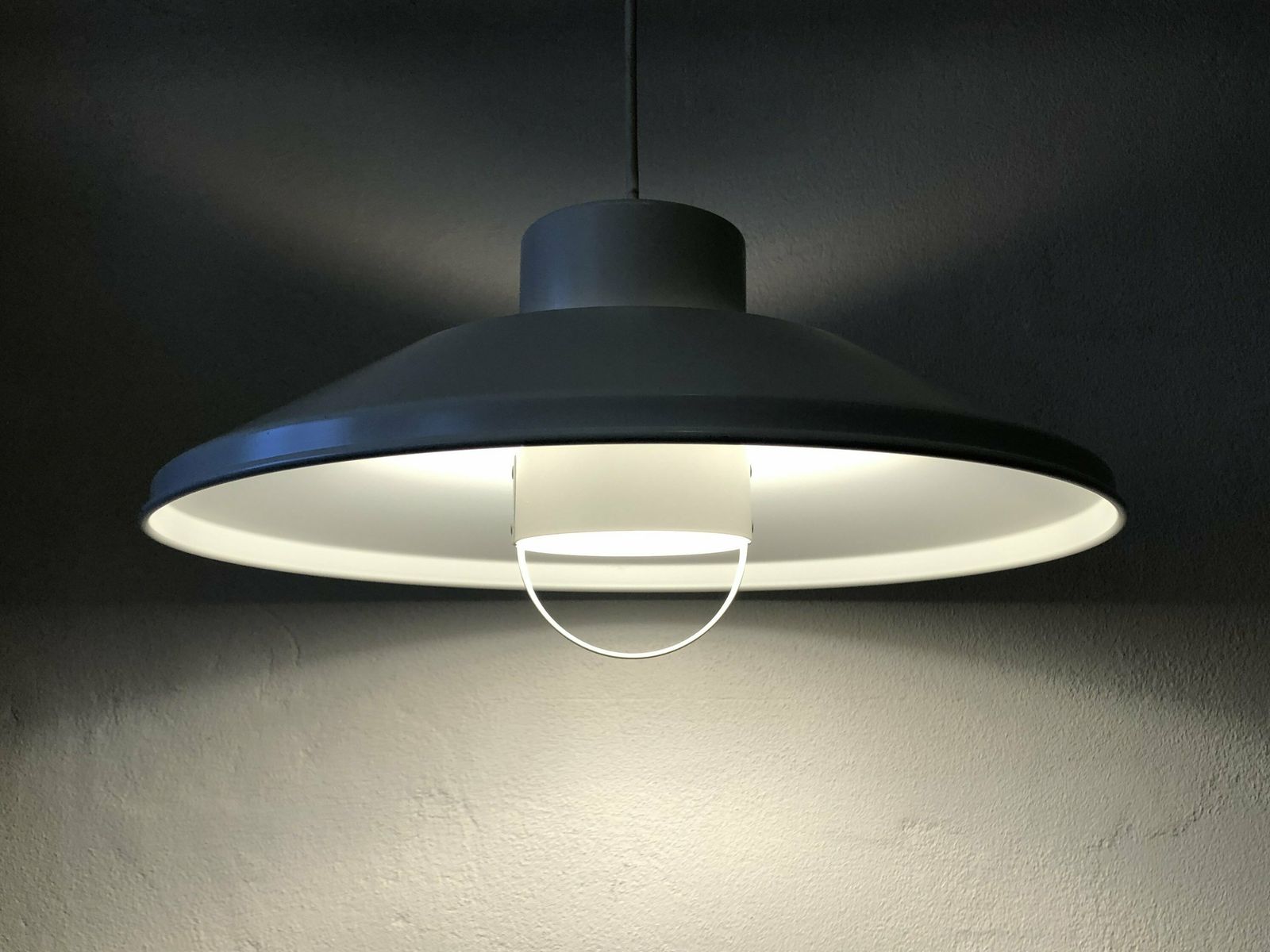 Danish Minimalist Mid Century Ceiling Lamp In White Metal With Elegant Details   Design From Vitrika photo furniture