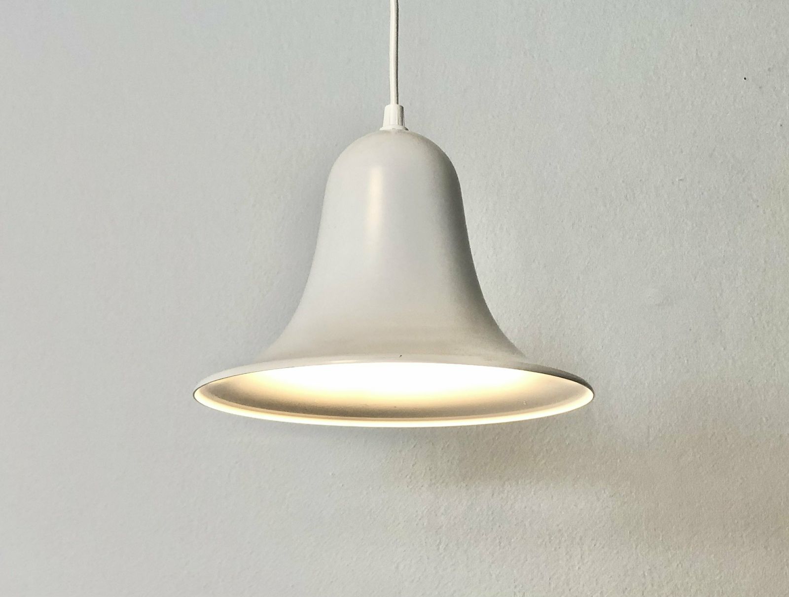 Verner Panton Original Small “Pantop” Mid Century Modern Vintage Ceiling Lamp In White   Design From The 1980s photo buy
