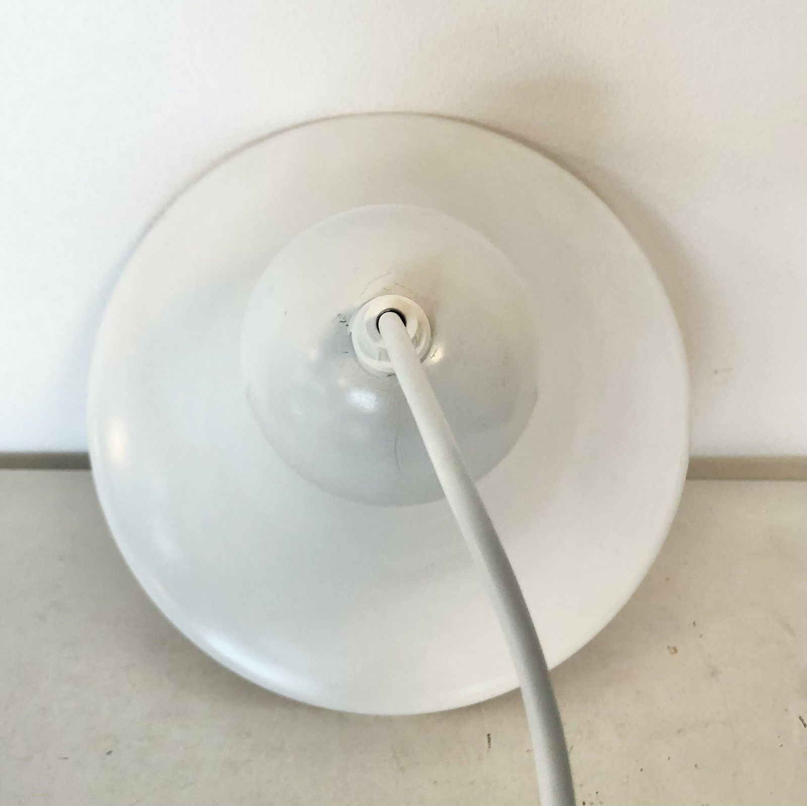 Lighting Verner Panton Original Small “Pantop” Mid Century Modern Vintage Ceiling Lamp In White   Design From The 1980s photo