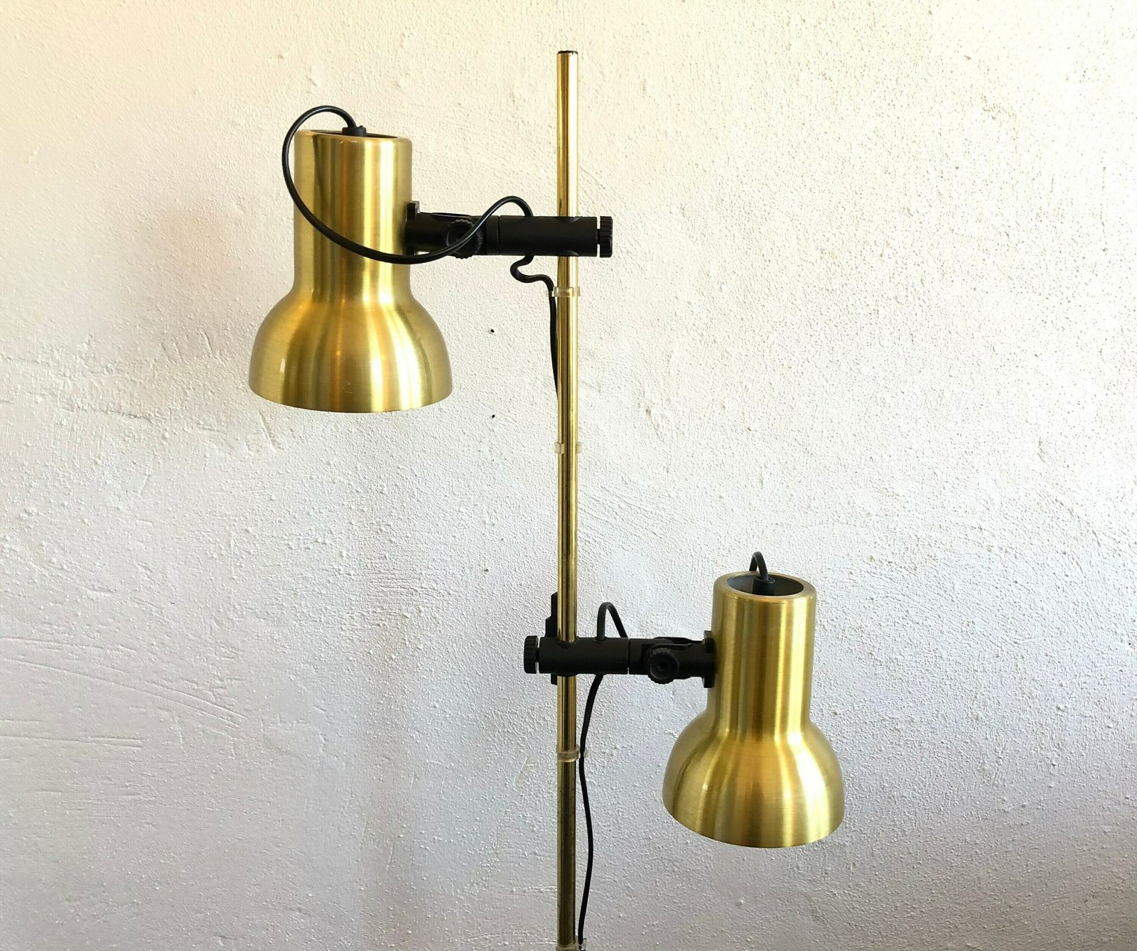 Danish Mid Century Floor Lamp In Gold Painted Metal   Design From E.S. Horn photo 393.0