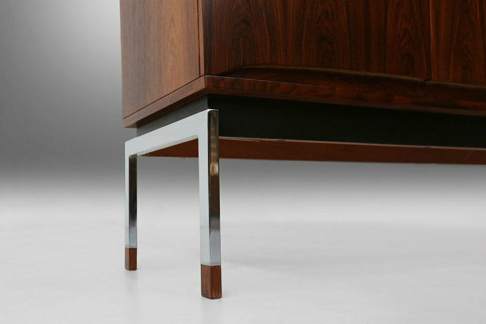 photo vintage Belgian Mid Century Rosewood Highboard, 1960s