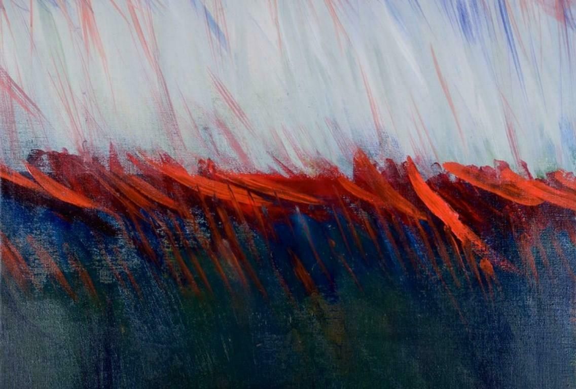 Monique Beucher (1934), French Artist. Gouache On Canvas. Abstract Composition. photo for sale