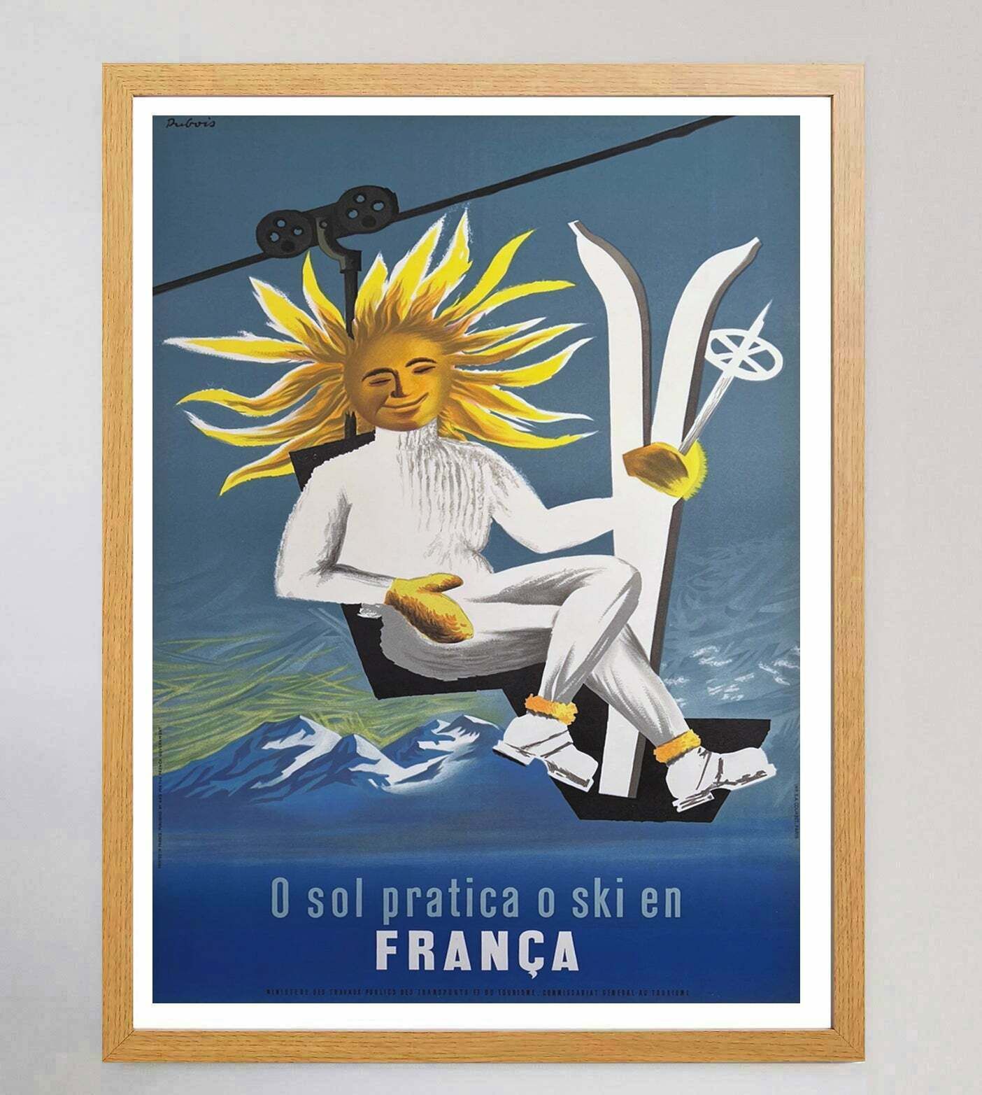 Dubois   France Skiing Original Vintage Poster photo Art