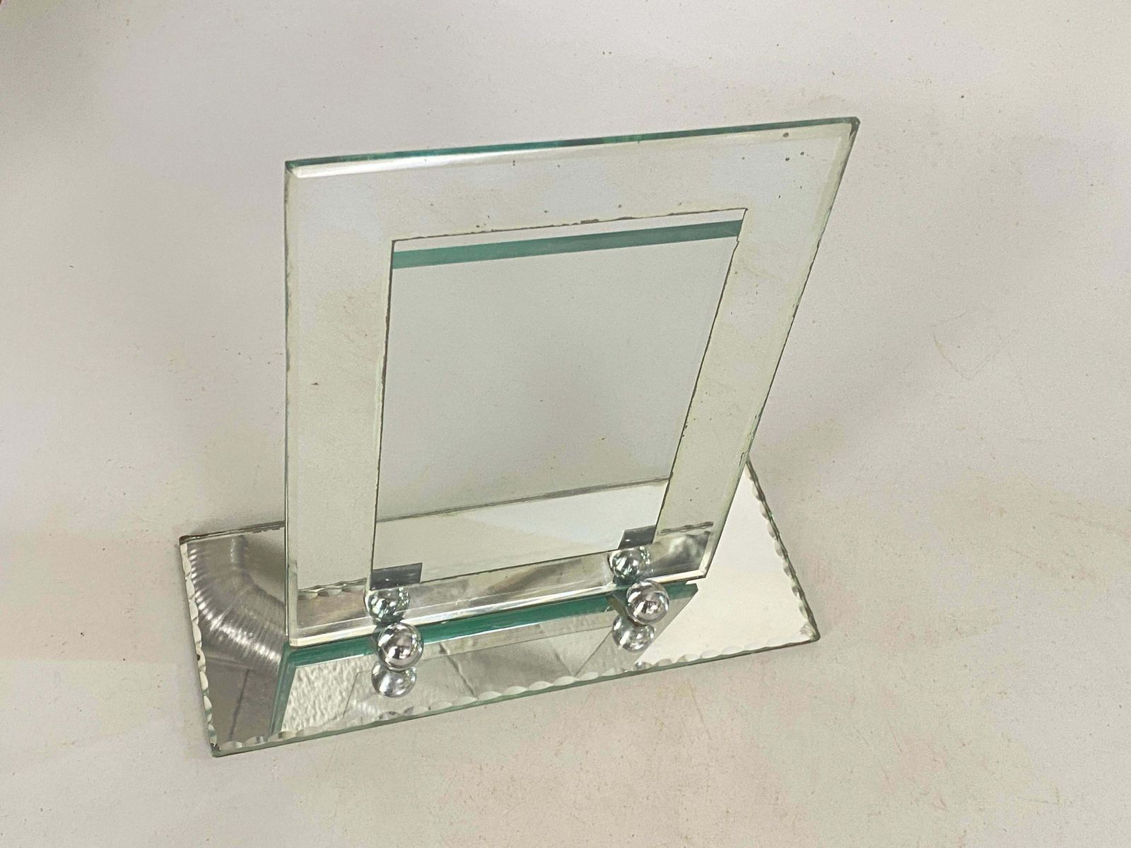 Art Deco Picture Frame Saint Gobain Bevelded Mirror, France Circa 1935 photo for sale