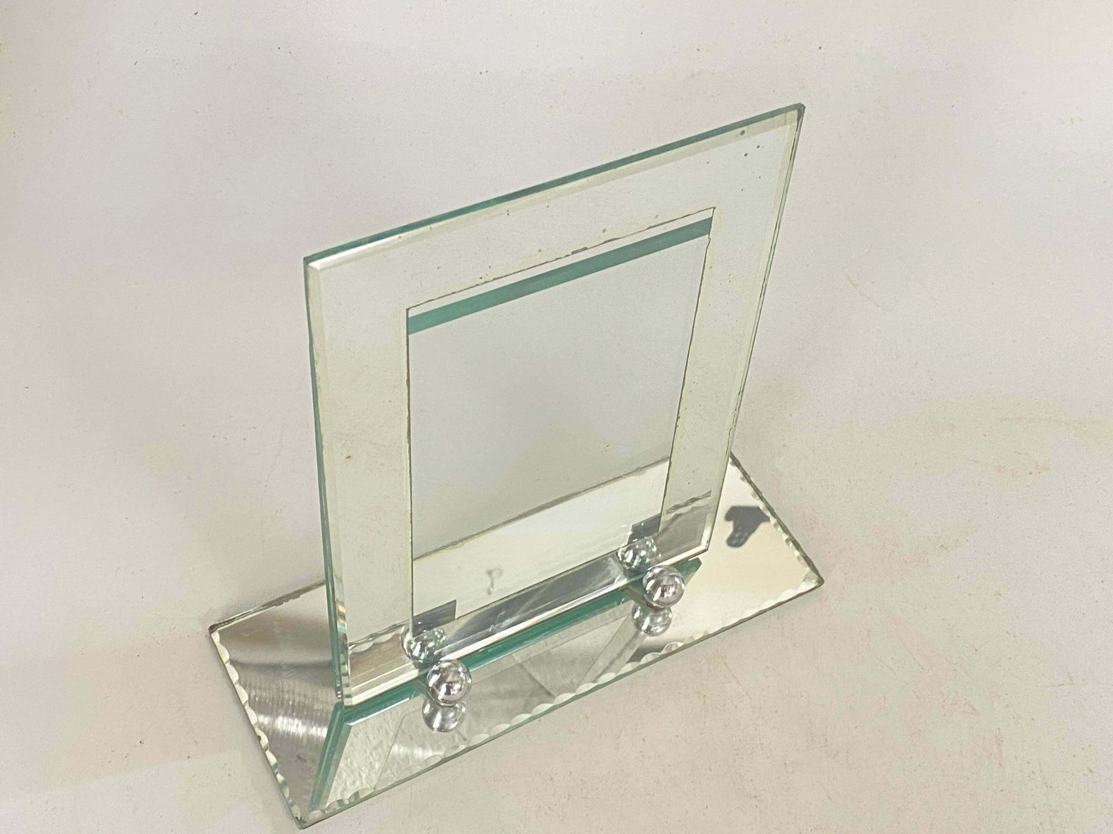 Art Deco Picture Frame Saint Gobain Bevelded Mirror, France Circa 1935 photo Home Decor