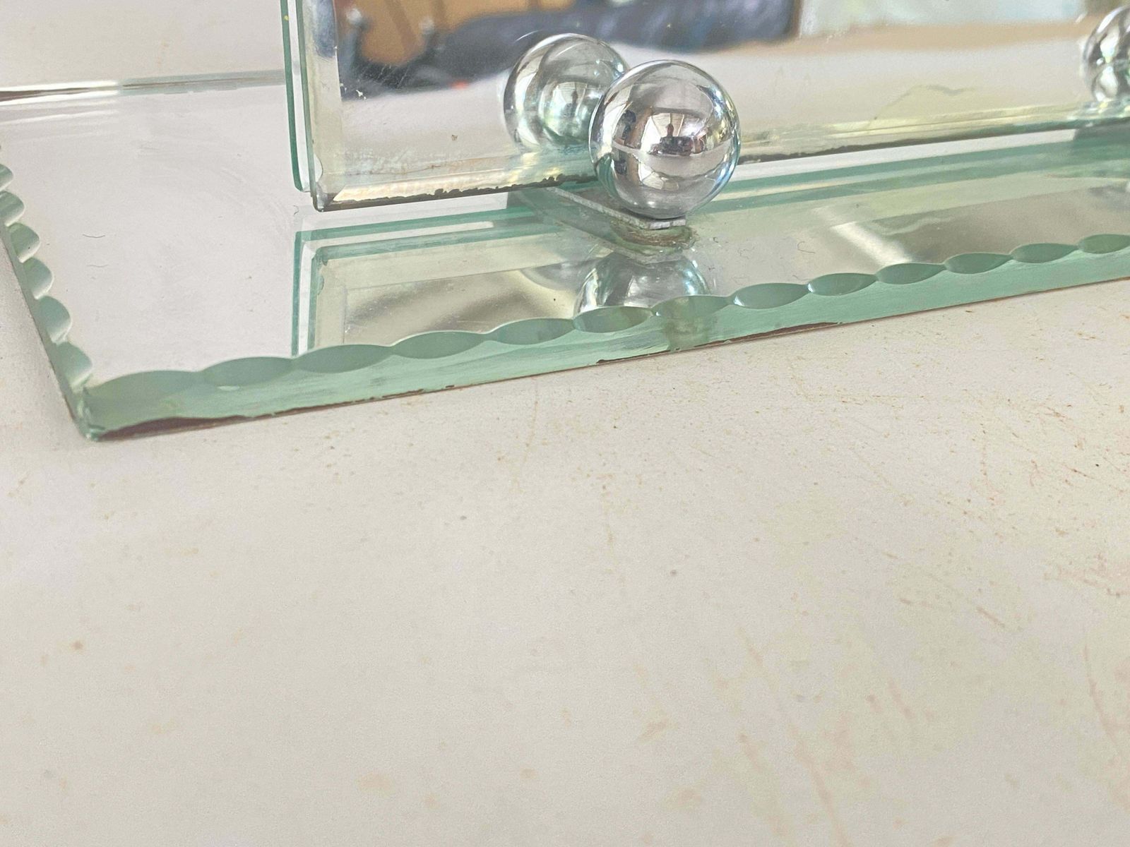 photo vinterior Art Deco Picture Frame Saint Gobain Bevelded Mirror, France Circa 1935
