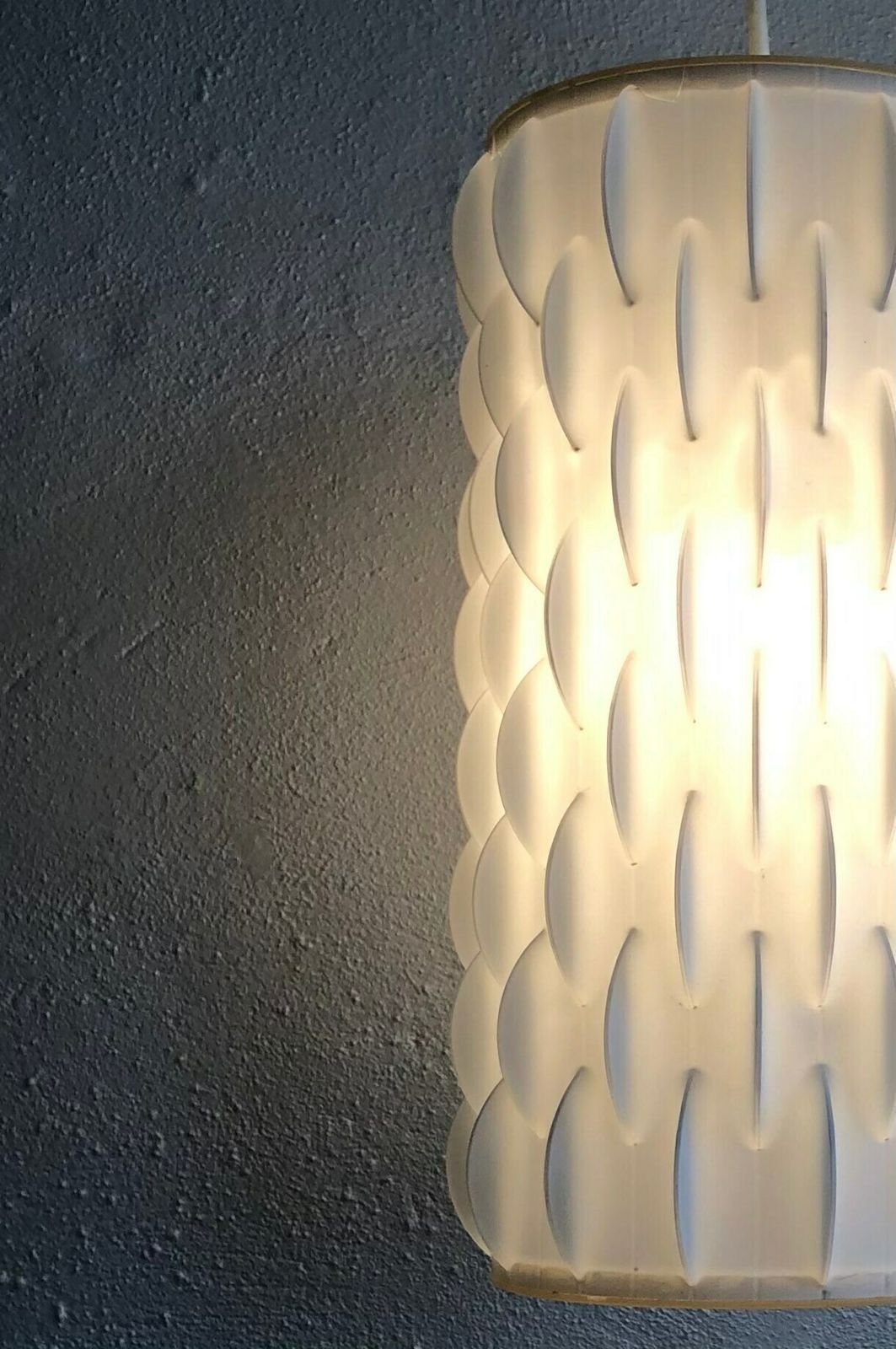 Rare Modernist Danish “Contour 602” Ceiling Lamp In Plastic With Round Spike Pattern   Design By Lars Schiøler For Høyrup Lighting In 1959 photo 221.0