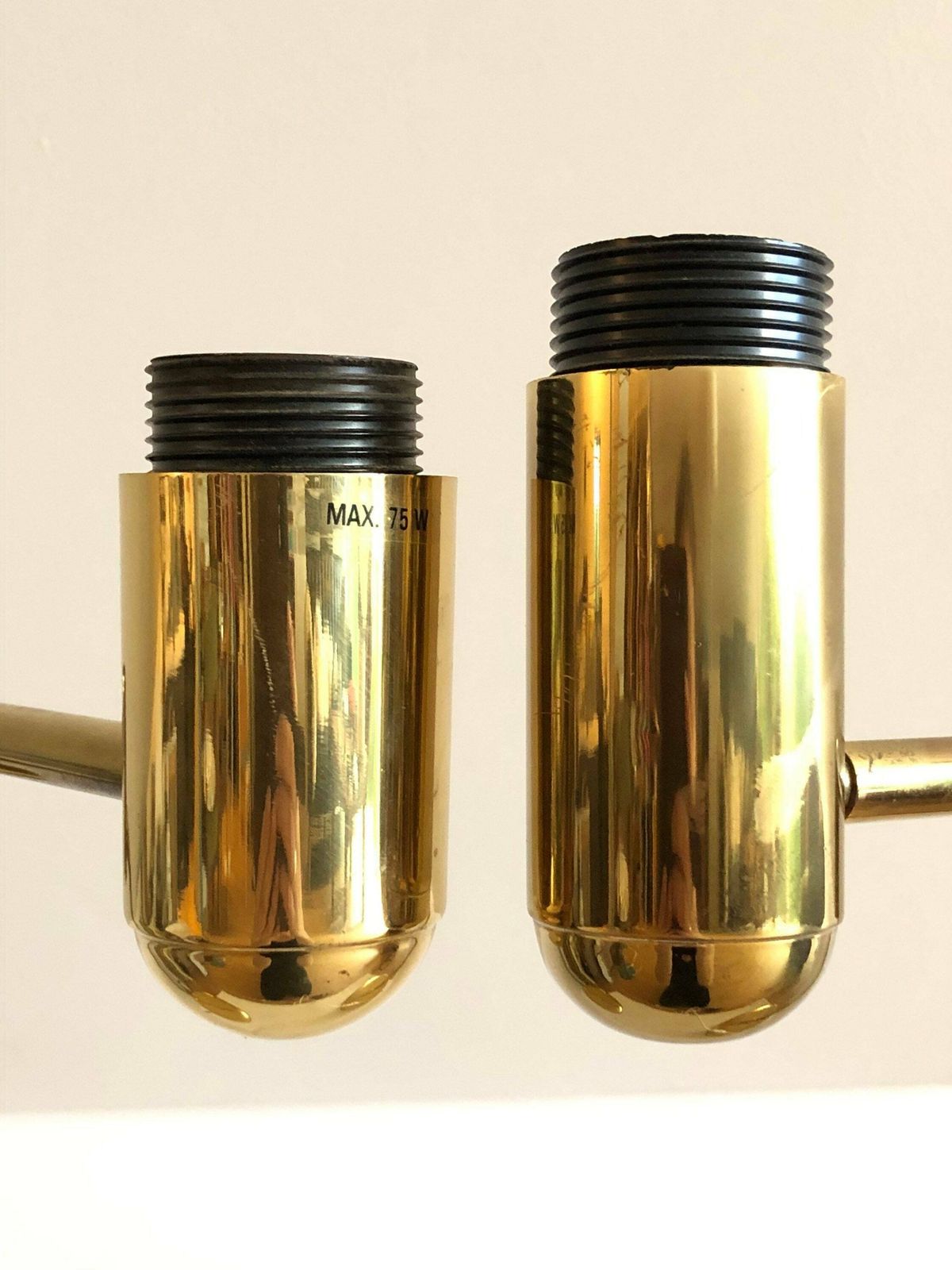 Pair Of Swedish Swing Arm Mid Century Modern Table Lamps I Patinated Brass   Design From Aneta, Sweden photo Lighting