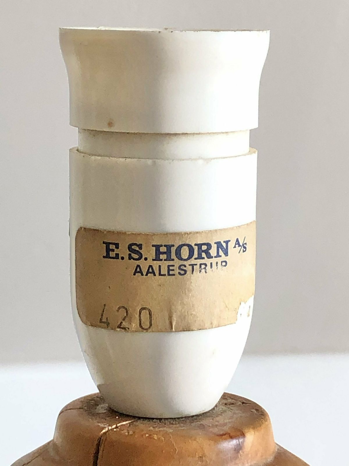 Danish Mid Century Modern Table Lamp Early Model With Natural Birch Wood Base And White Pleated Shade   Design From E.S. Horn, Denmark photo buy