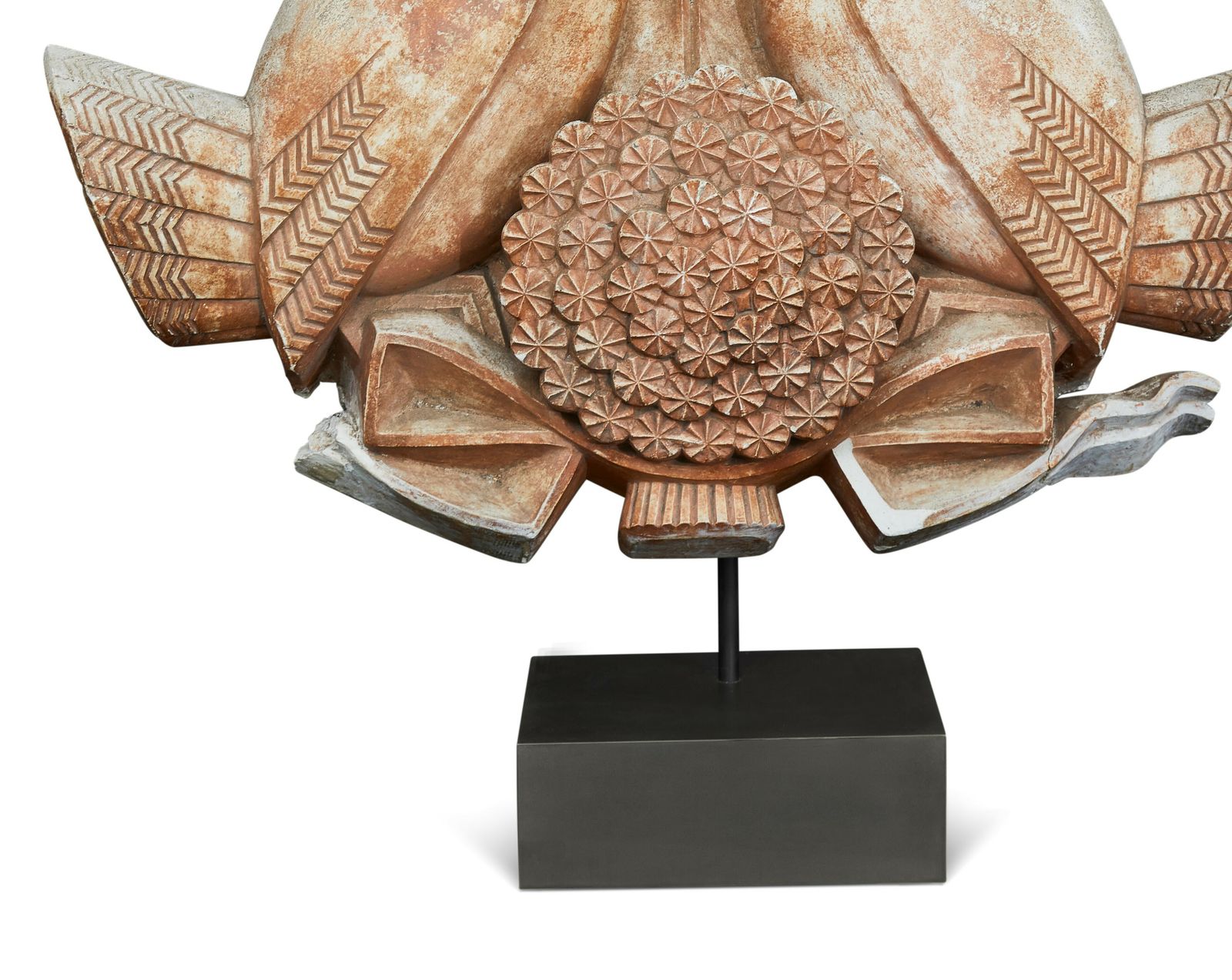 Art Nouveau French Patinated Terracotta Dove On A Bespoke Stand photo for sale