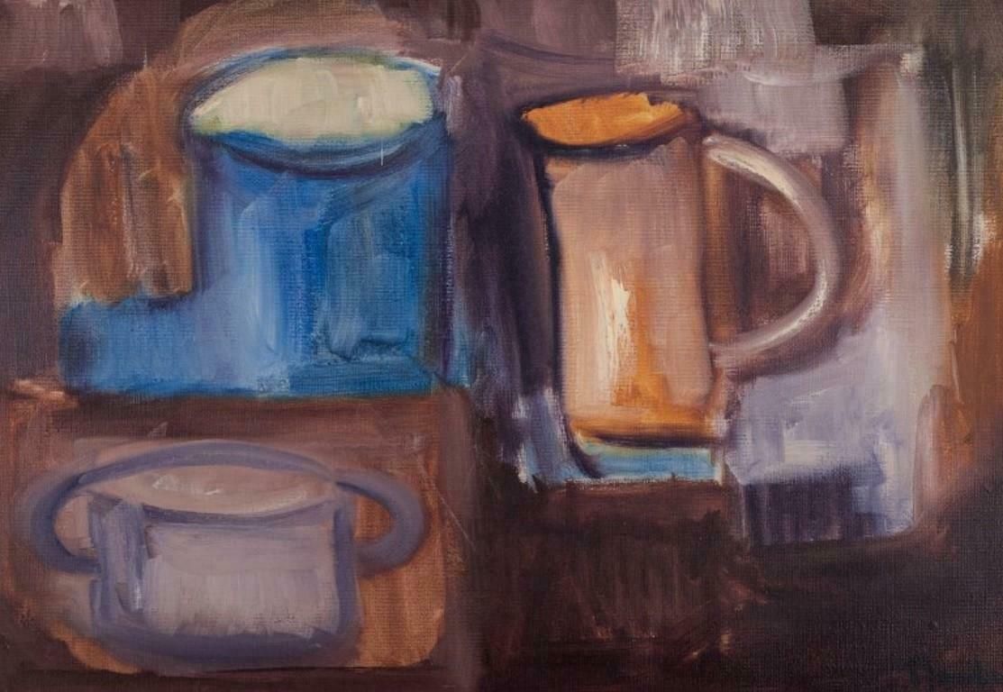 Peder Rosenstand, Danish Painter. Oil On Canvas. Modernist Still Life. photo for sale
