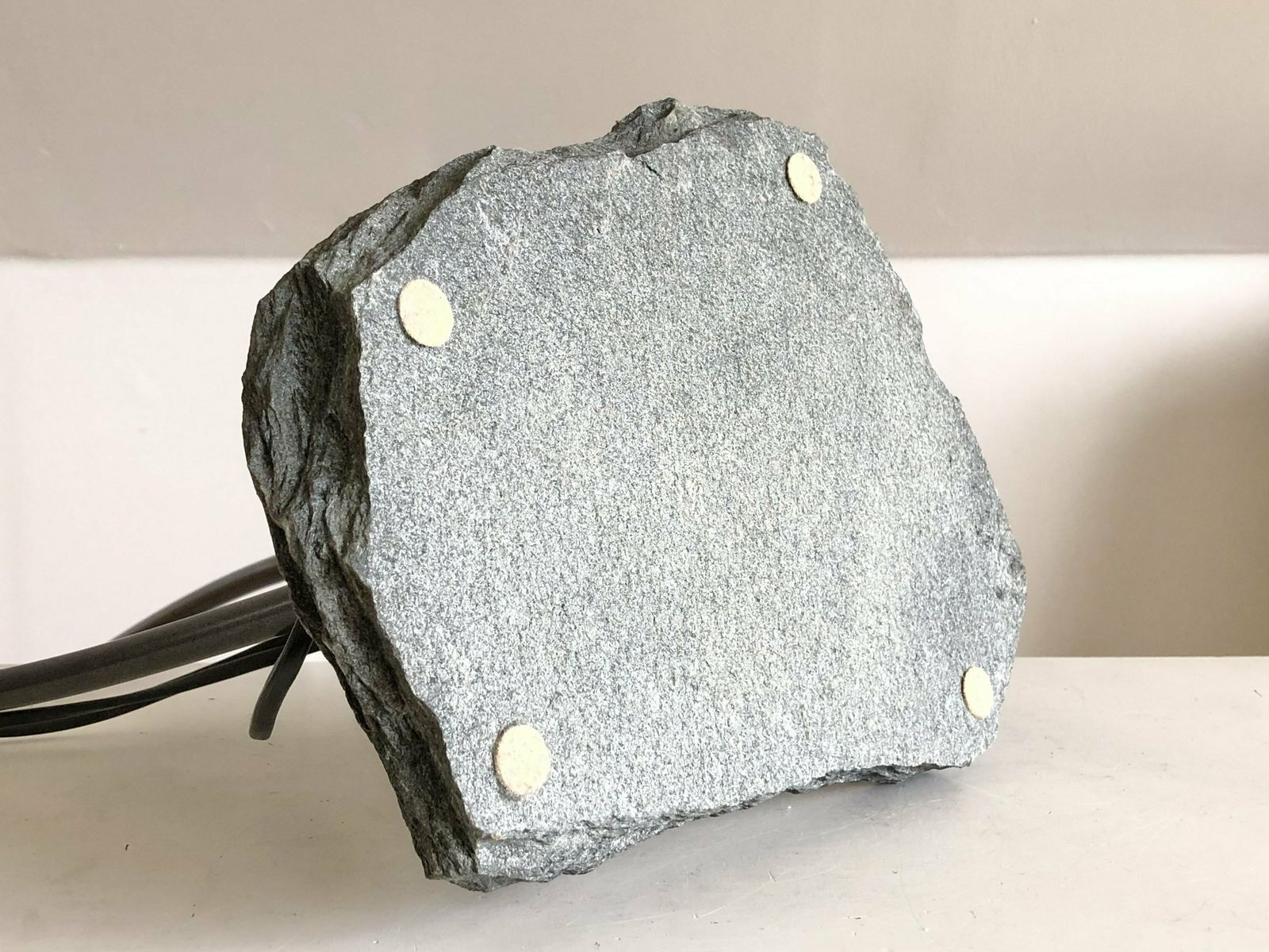 Rare Caprani Design Original Vintage Danish Floor Lamp With Swaying Organic Twin Poles And Unique Granite Base photo vinterior