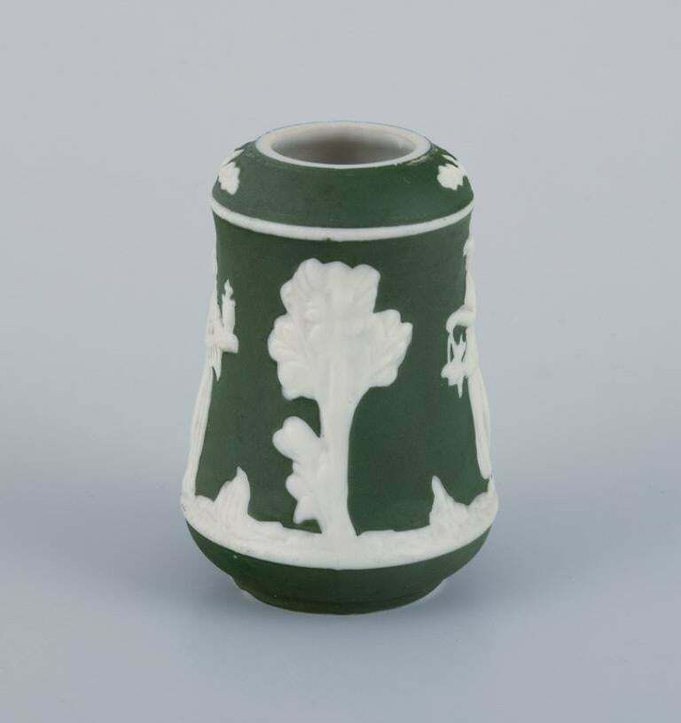 Adams, England, Miniature Vase And Miniature Mug In Biscuit Porcelain. photo buy