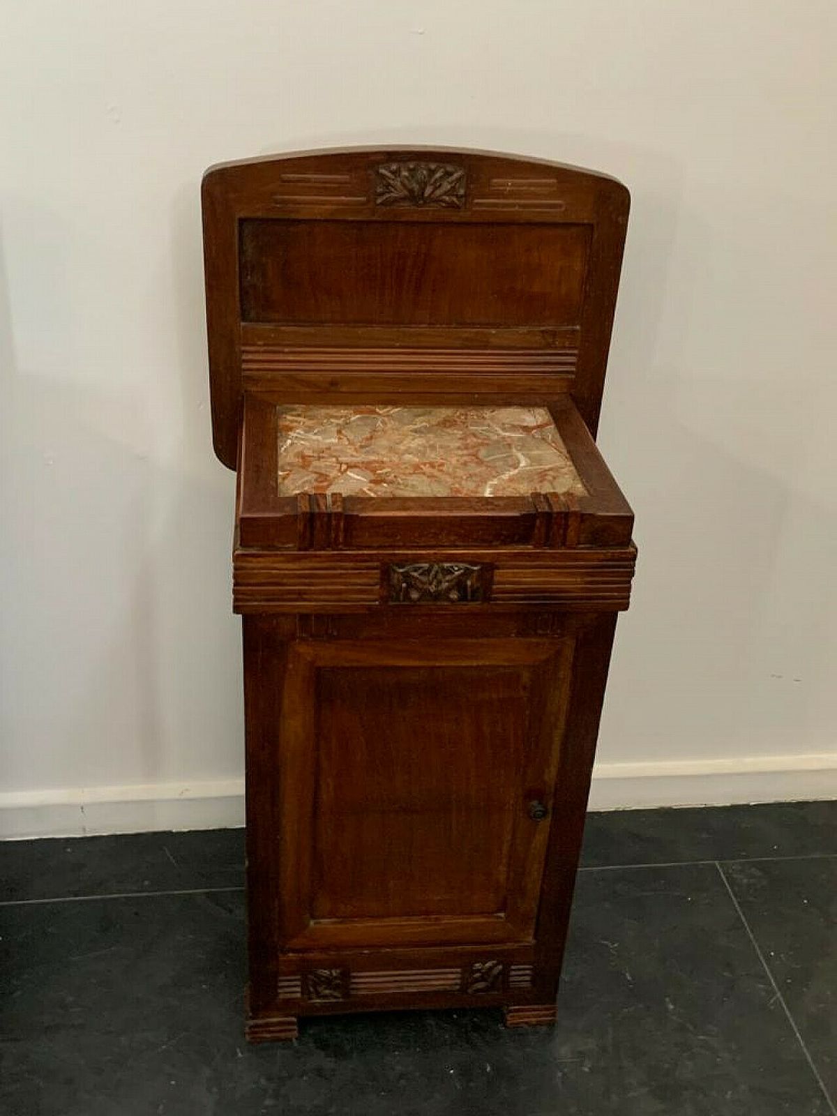 Pair Of Art Nouveau Cherry Wood Bedside Tables, Early 20th Century photo buy