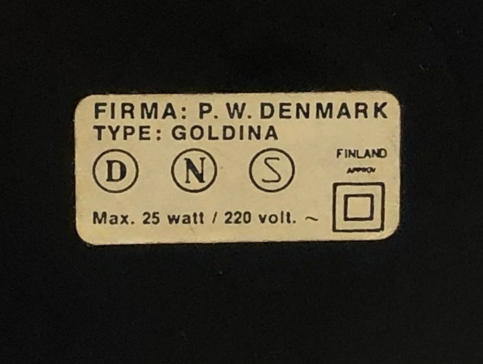 Pair Of Danish Mid Century “Goldina” Gold Table Lamps   Design From P. W. Denmark photo buy