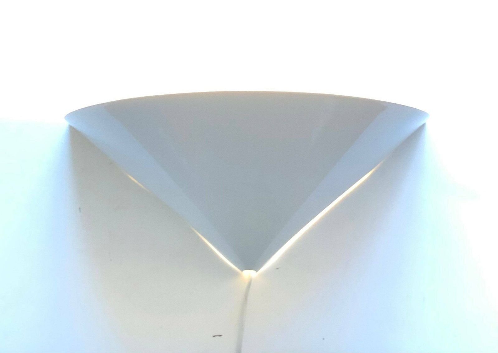 Vintage Ikea Minimalist Up Light Cone Shaped Wall Lamp In White From The 1980s   Design From Sweden photo furniture