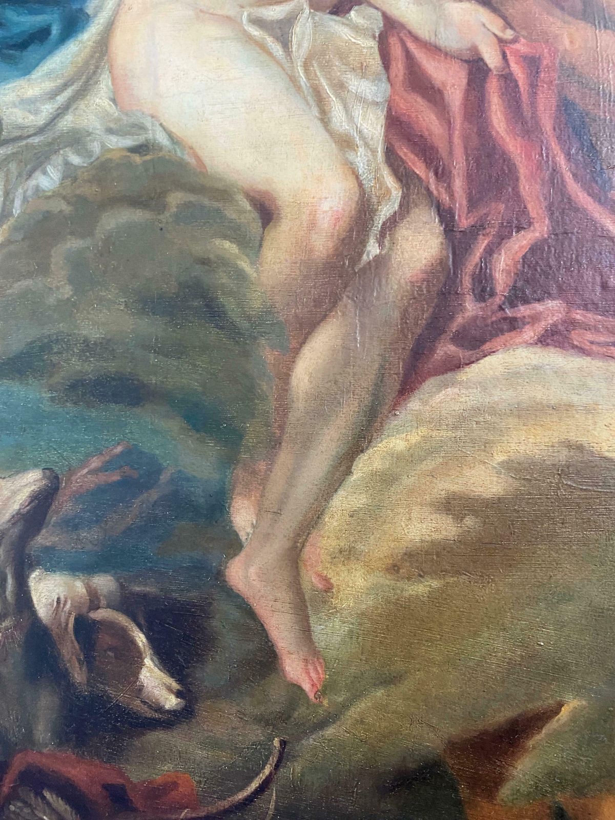 Antique French Oil Painting From The 17th Century "In The Style Of Francois Boucher photo 1246.0