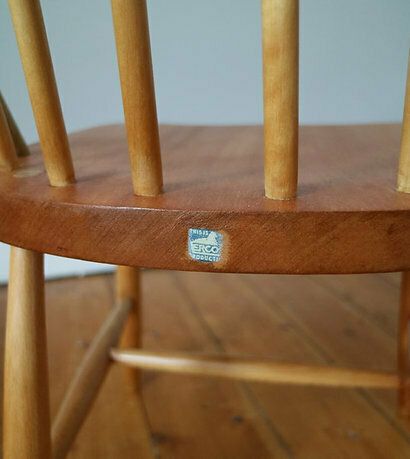 Rare 1950s Vintage Ercol Low Windsor Chair. Fully Restored. photo Furniture