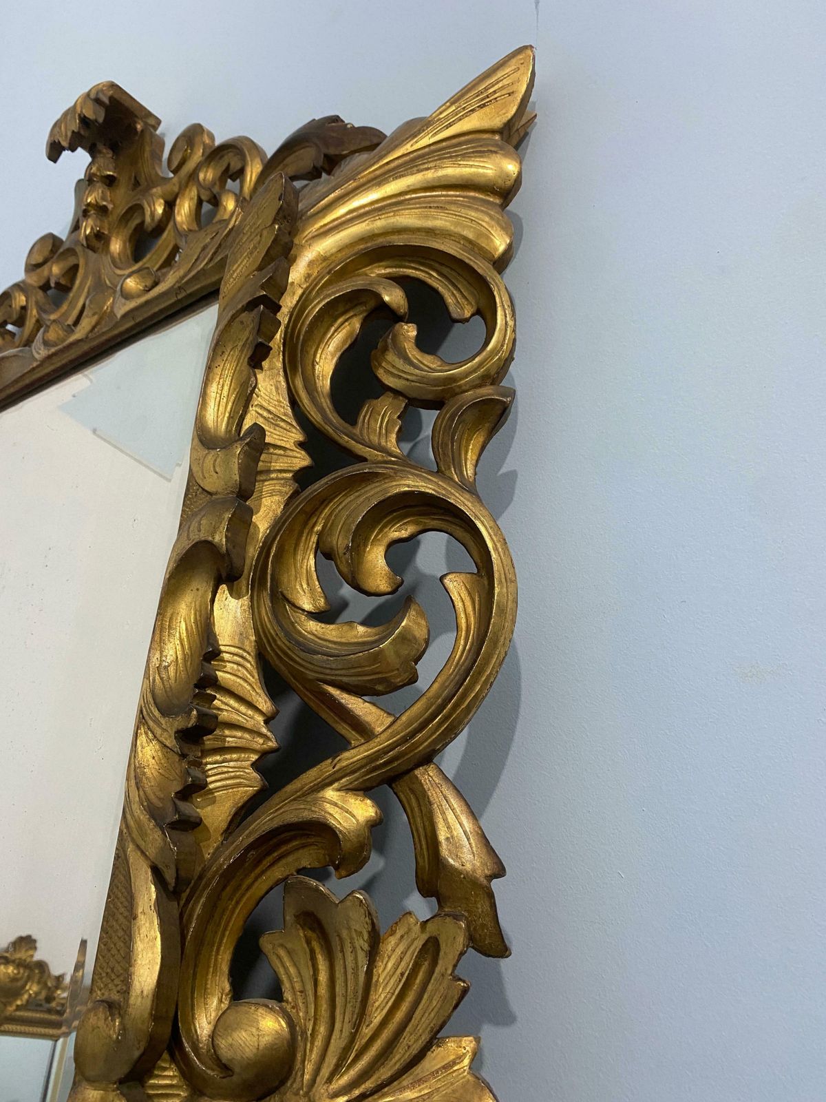 Antique French Gilded Gold Leaf Mirror From The Louis Philippe Era, 1850 photo vintage
