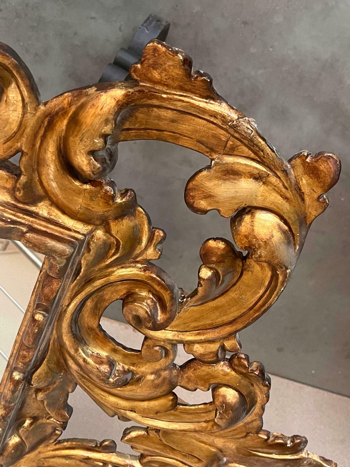 19th French Empire Period Carved Gilt Wood Mirror photo 4612.0