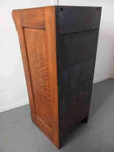 Oak Filing Cabinet, 1910s, Antique photo Furniture