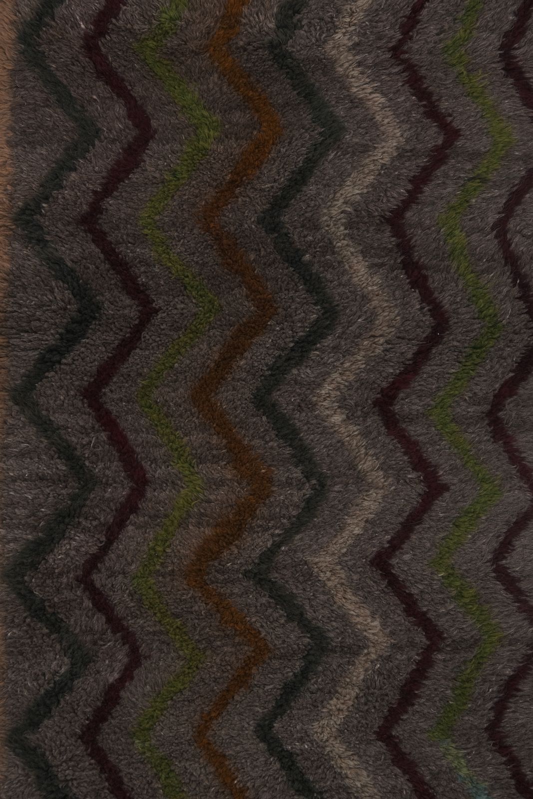 Turkish Gray Wool Shaggy Tulu Runner 2'10" X 7' photo 500.0
