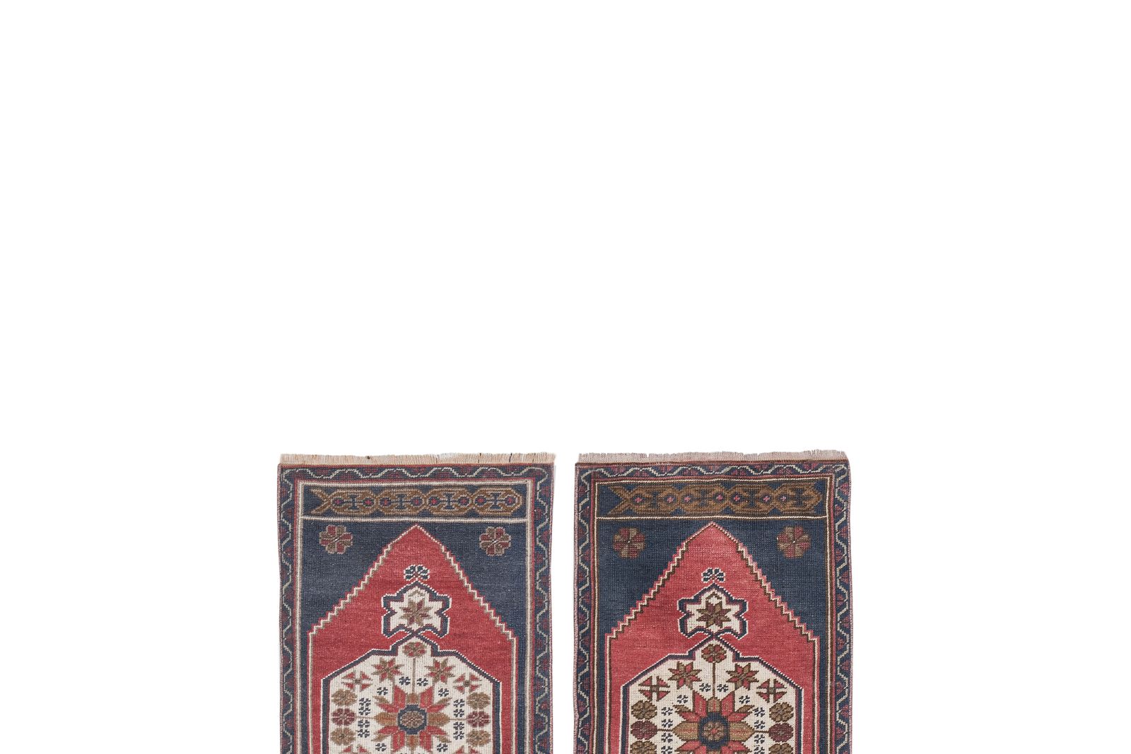 Distressed Low Pile Yastik Mat Faded Colors Rug   Set Of Two photo furniture