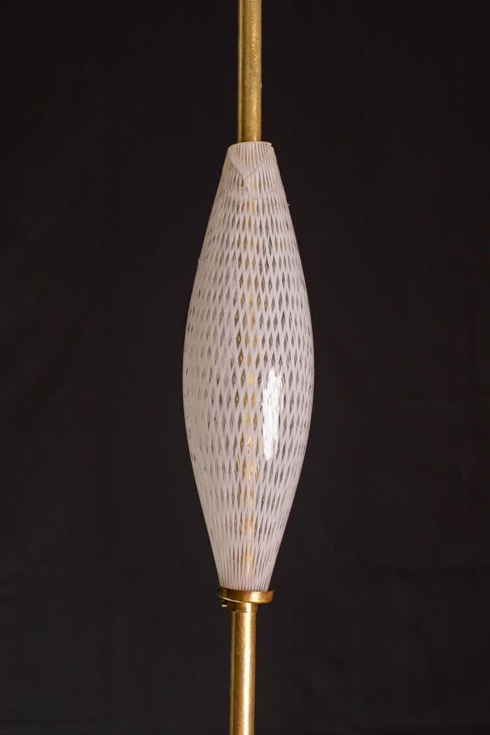 Lighting Elegant Art Deco Reticello Murano Glass Chandelier By Venini, 1940 photo