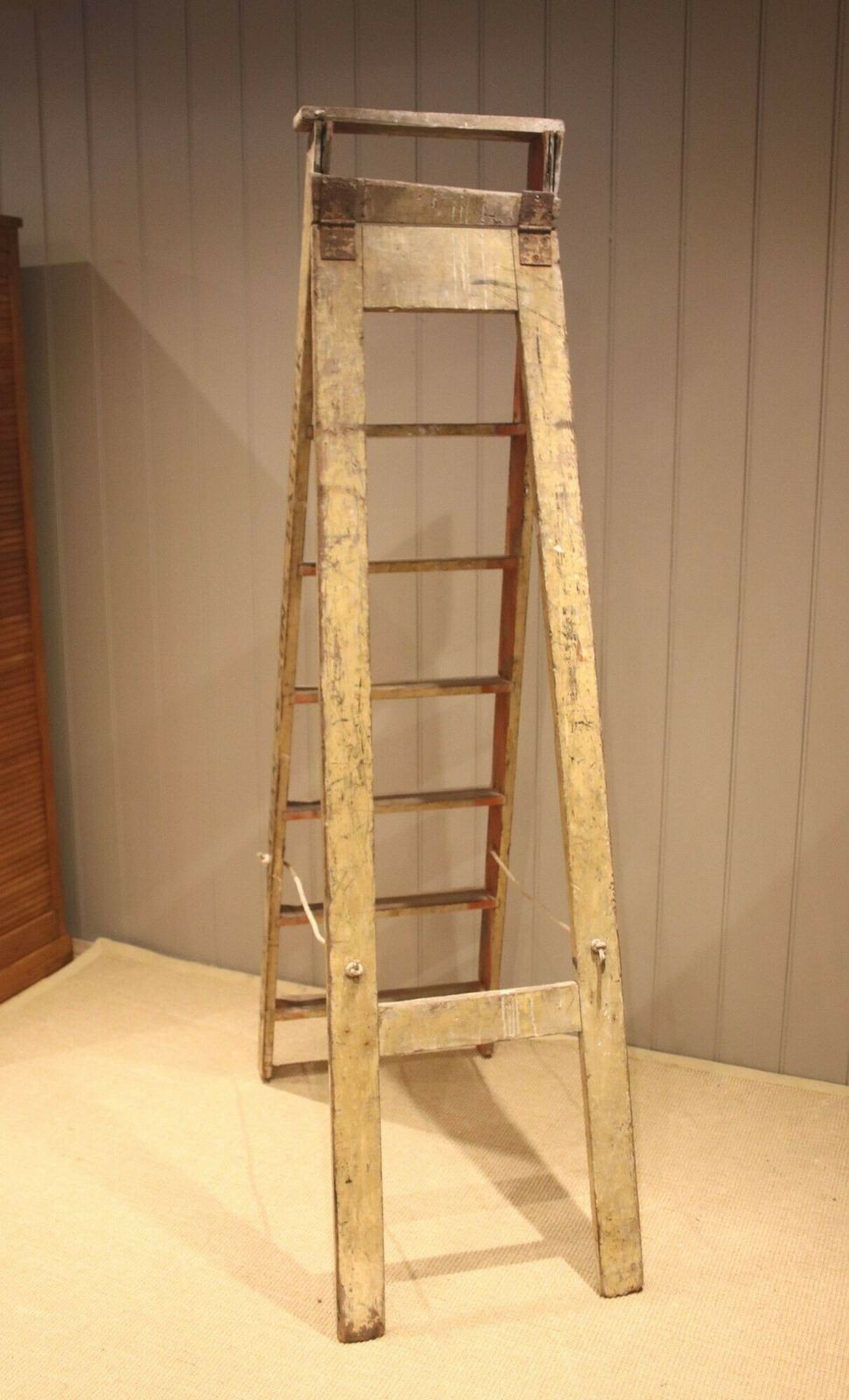 Set Of Rustic Ash Step Ladders photo vintage