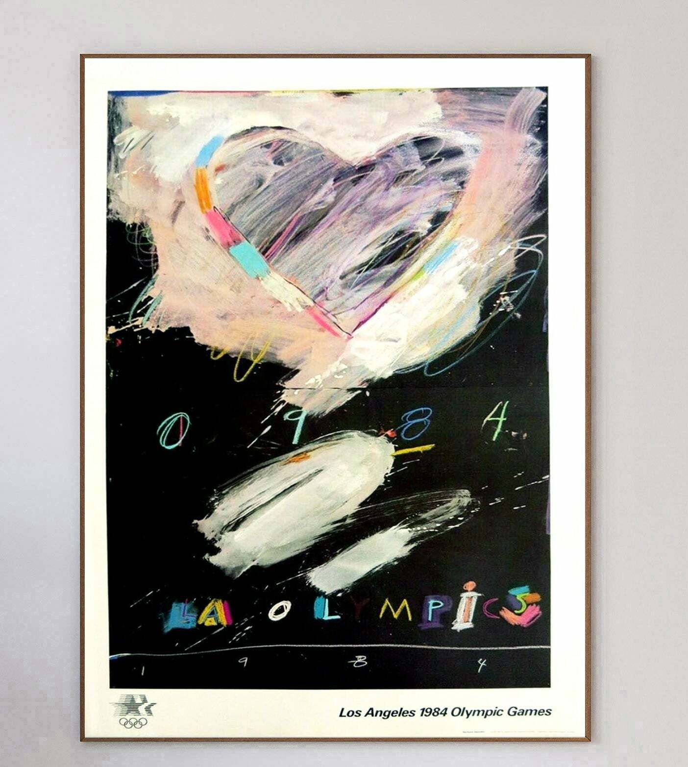 Original Vintage Poster 1984 Olympic Games Los Angeles   Raymond Saunders photo 959.0