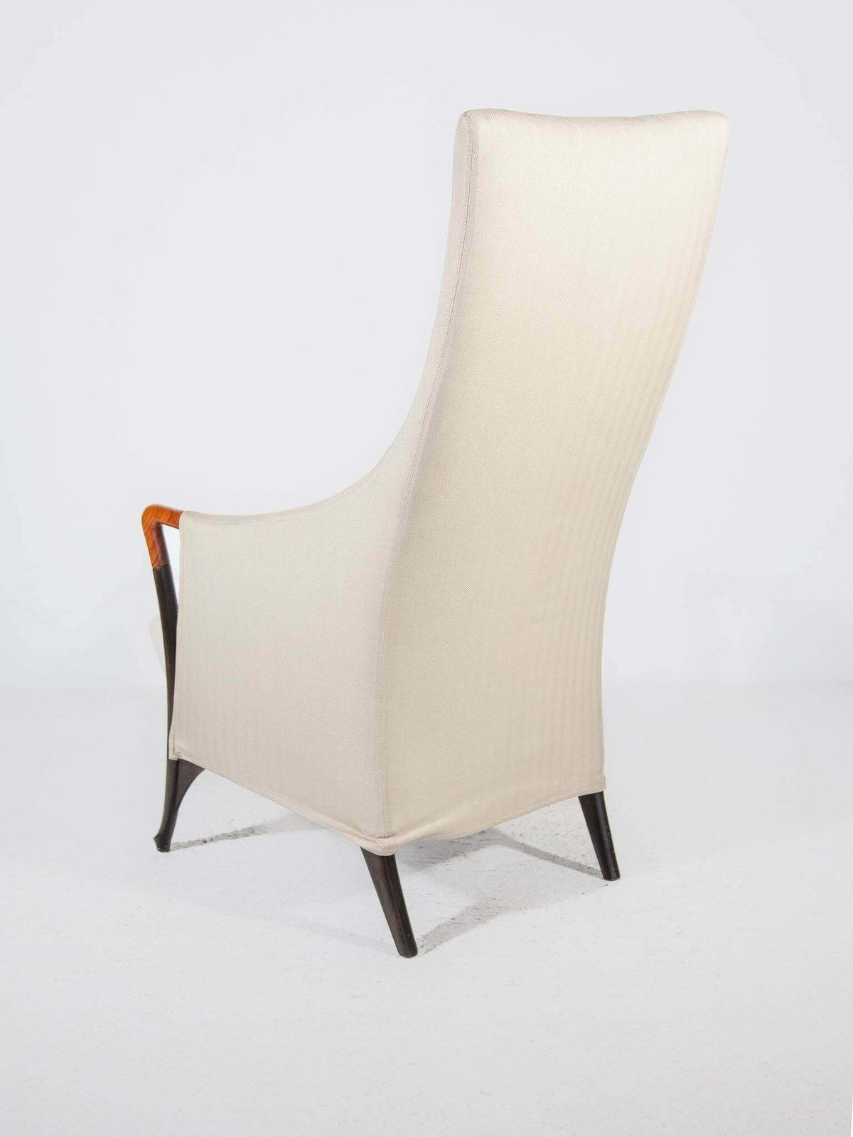 Set Of Two Highback Lounge Chairs And Footstool By Umberto Asnago, 1980 photo buy