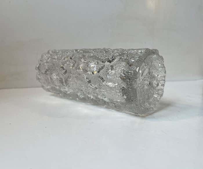 Georgshütte Germany Rustic Arktis Crystal Glass Vase, 1970s photo for sale