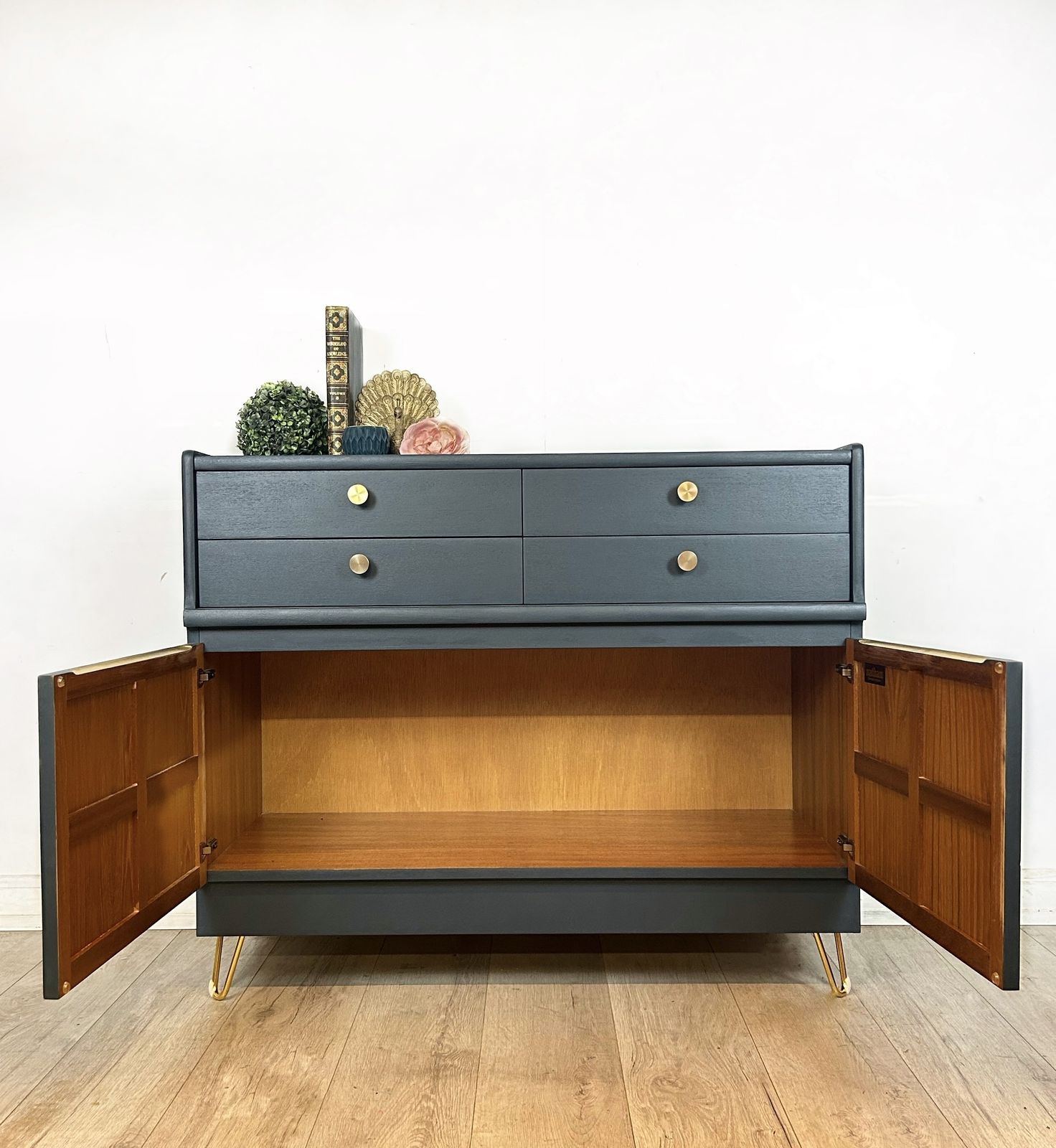 Furniture Blue Teal And Peacock Nathan Mid Century Cocktail Cabinet And Drinks Cabinet photo